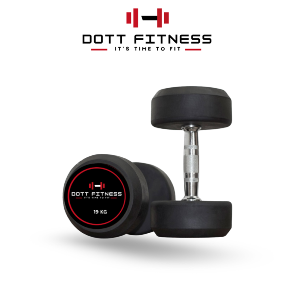 19 kg pair rubber dumbles