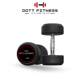3 kg pair Rubber Dumbles